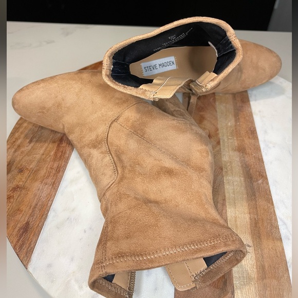 Steve Madden Suede Tan Boots Size 7 - Picture 6 of 8